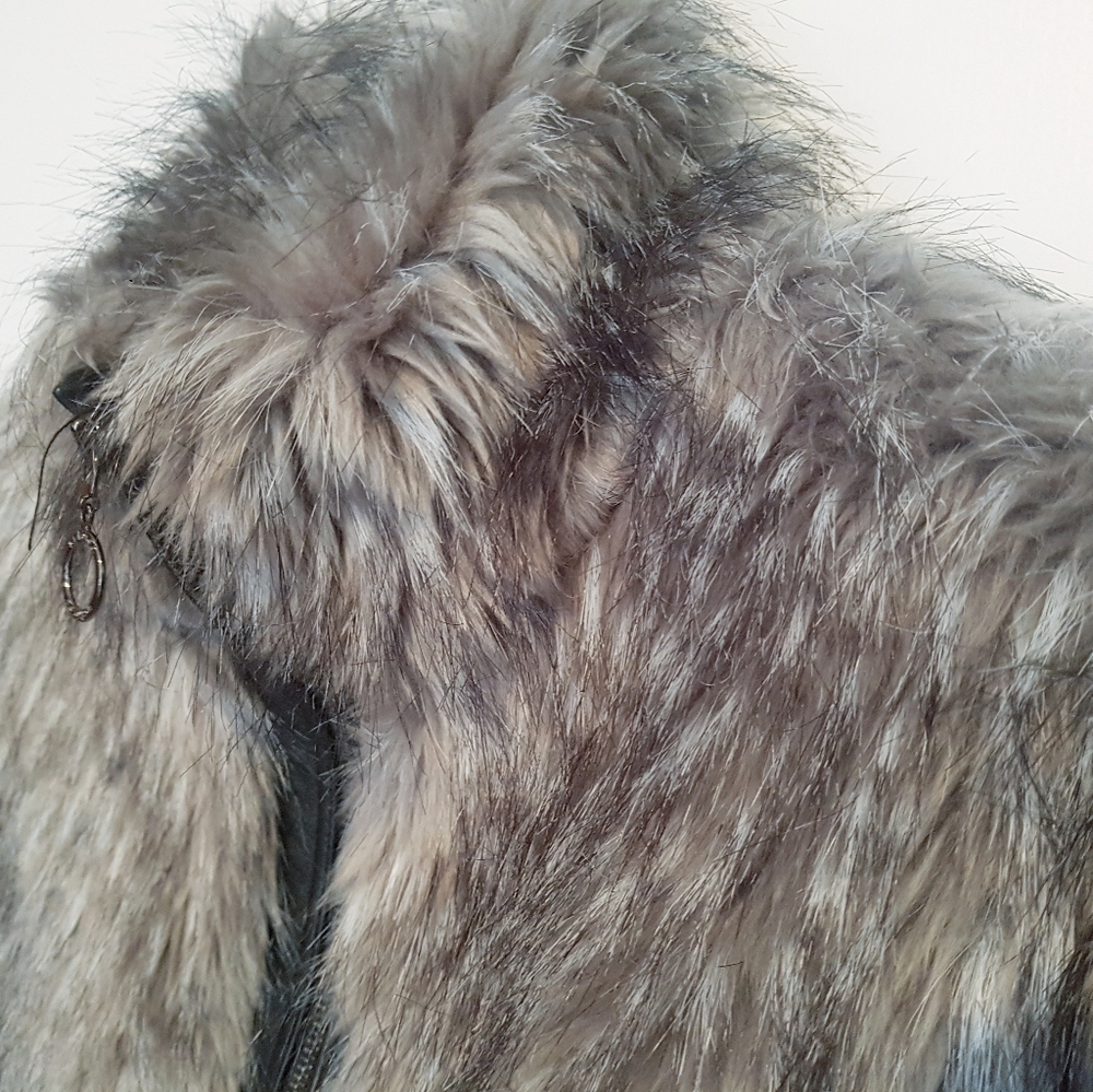 Ecko Unltd Teddy bear faux fur Leather jacket coat New - Picture 3 of 8